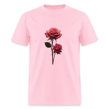 roses - Men's T-Shirt - pink - Front - Jose (178cm)