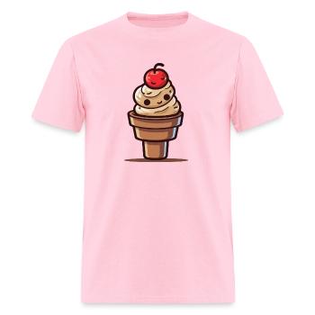 Cute kwaii ice cream cone - Men's T-Shirt - pink - Front - Jose (178cm)