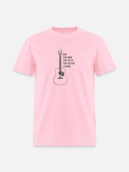 Dad the Man the Myth the Guitar Legend Guitar Dad - Men's T-Shirt - pink