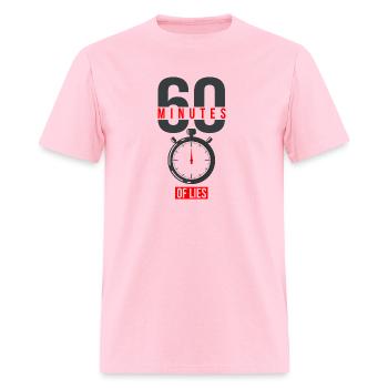 60 Minutes Of Lies Sixty - Men's T-Shirt - pink - Front - Jose (178cm)