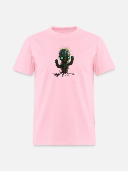 Robo Cactus Guardian - Men's T-Shirt - pink