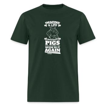 Pig - Men's T-Shirt - forest green - Front - Jose (178cm)