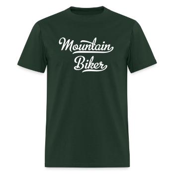 Mountain Biker - Men's T-Shirt - forest green - Front - Jose (178cm)