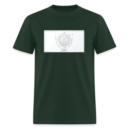 Khanda architectural Drawing - Men's T-Shirt