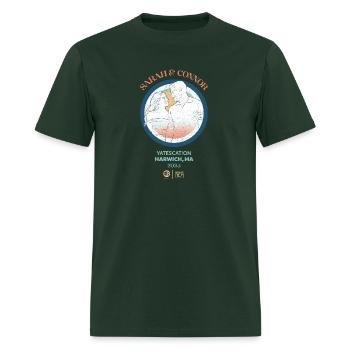 Sarah & Connor - YatesCation 2025 - Men's T-Shirt - forest green - Front - Jose (178cm)