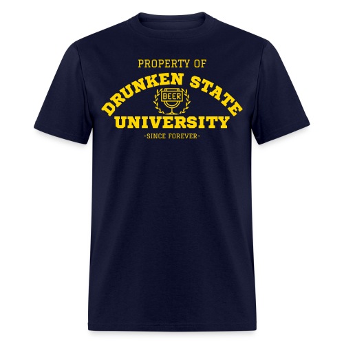 Drunken State University | Drunk University Crest - Men's T-Shirt