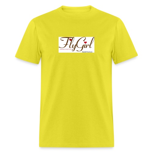 FlyGirlTextGray jpg - Men's T-Shirt