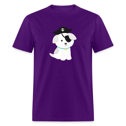 Dog with a pirate eye patch doing Vision Therapy! - Men's T-Shirt