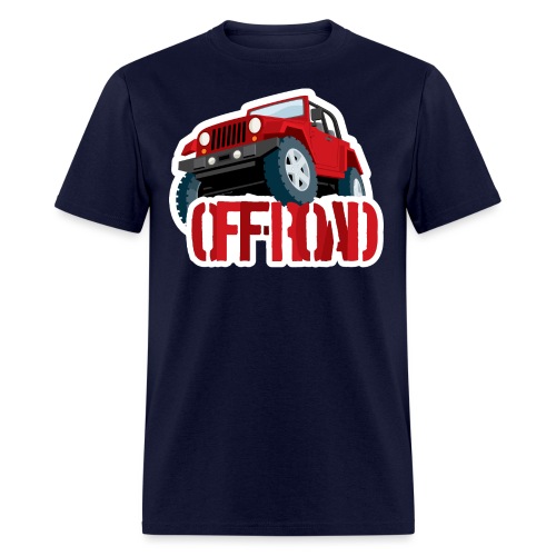 Red 4X4 Off-road Jeep - Men's T-Shirt