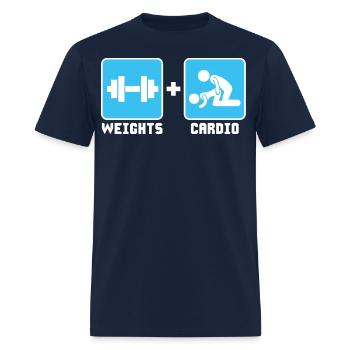 Weights and Cardio - Men's T-Shirt - navy - Front - Jose (178cm)