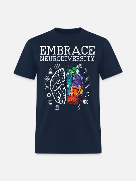 Embrace Neurodiversity - ASD ADHD Autism Awareness - Men's T-Shirt - navy