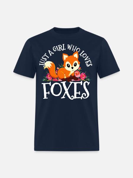 Just A Girl Who Loves Foxes - Fox Lover Gift - Men's T-Shirt - navy