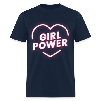 power - Men's T-Shirt - navy - Front - Jose (178cm)