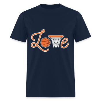 Love Basketball - Men's T-Shirt - navy - Front - Jose (178cm)