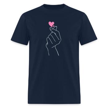 snap, hearts, k pop music, korean pop music - Men's T-Shirt - navy - Front - Jose (178cm)