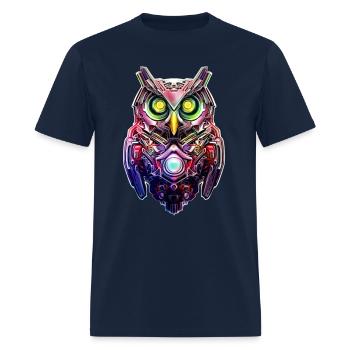 cyberpunk owl. - Men's T-Shirt - navy - Front - Jose (178cm)
