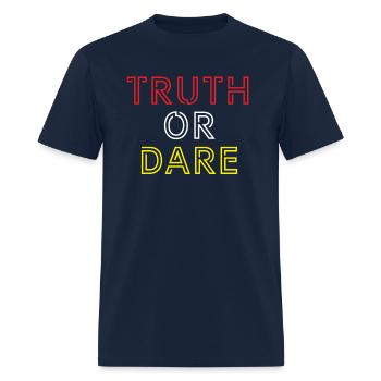 TRUTH OR DARE - Men's T-Shirt - navy - Front - Jose (178cm)
