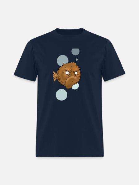 Grouchy Fish - Men's T-Shirt - navy