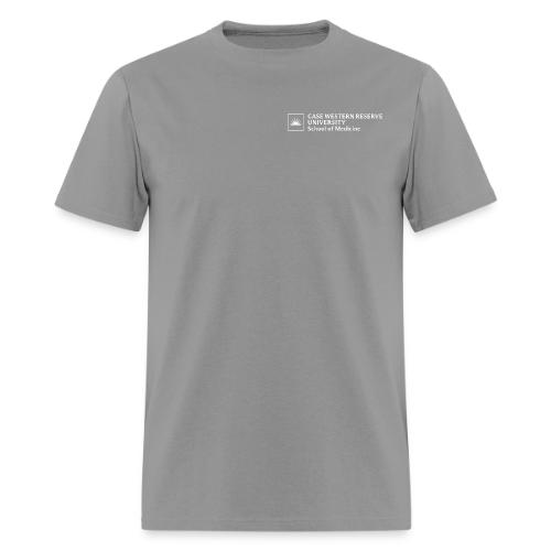 SOM Two Line Horizontal Primary Logo CWRU WHITE 1 - Men's T-Shirt