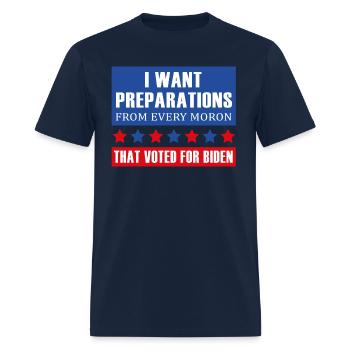 I Want Reparations From Every Moron - Men's T-Shirt - navy - Front - Jose (178cm)