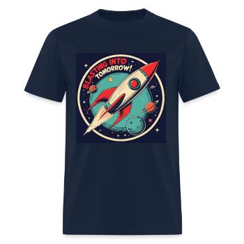 blasting into tomorrow - Men's T-Shirt - navy - Front - Jose (178cm)