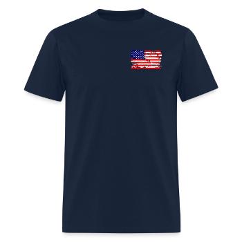 LCUSA flag shred - Men's T-Shirt - navy - Front - Jose (178cm)