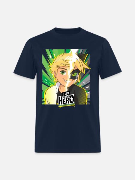 Miraculous I Am My Own Hero Adrien Cat Noir - Men's T-Shirt - navy