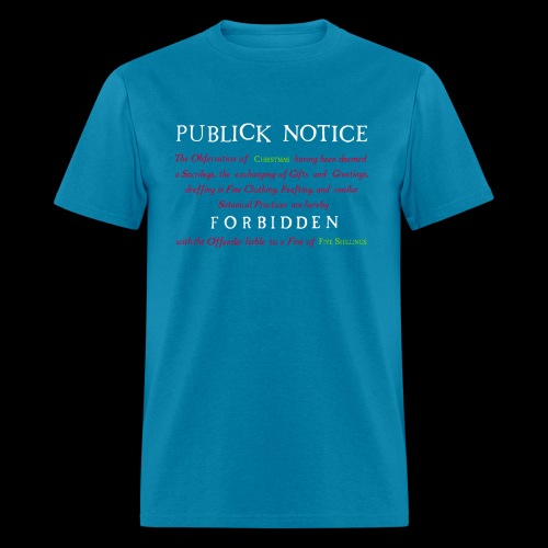 Boston Christmas Ban Notice 1659 - Men's T-Shirt