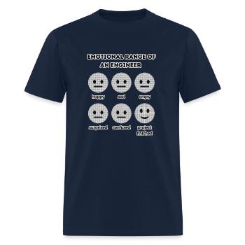 Emotional Range of Engineer emotionless, heartless - Men's T-Shirt - navy - Front - Jose (178cm)