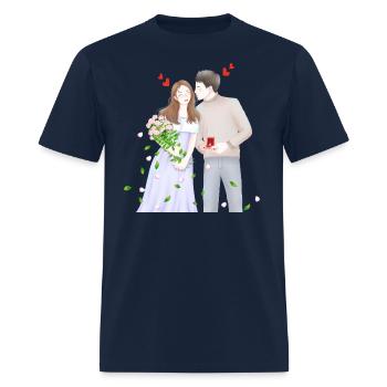 Couple in love - Men's T-Shirt - navy - Front - Jose (178cm)