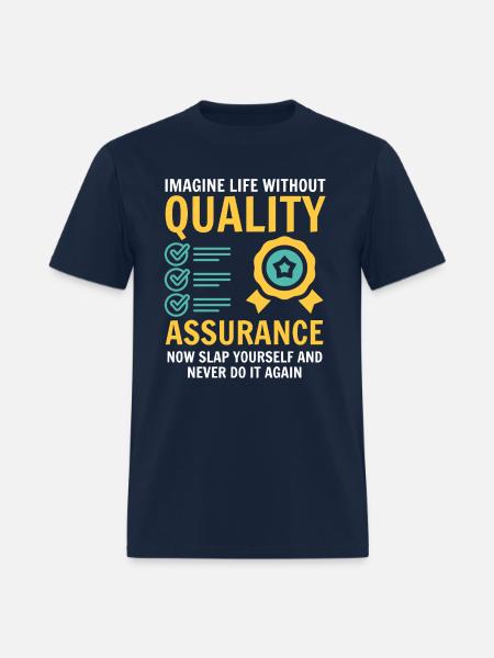 Funny Quality Assurance,ISO 9001, Qa Dad and Mom - Men's T-Shirt - navy