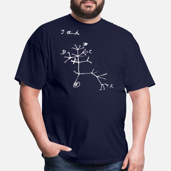 Fremmed Lækker pille Darwin I Think Tree (white)' Men's T-Shirt | Spreadshirt