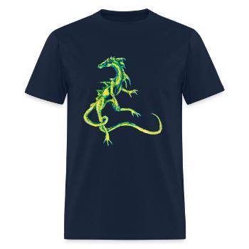 Fantasy Dragon – RPG Creature Mythical Art - Men's T-Shirt - navy - Front - Jose (178cm)