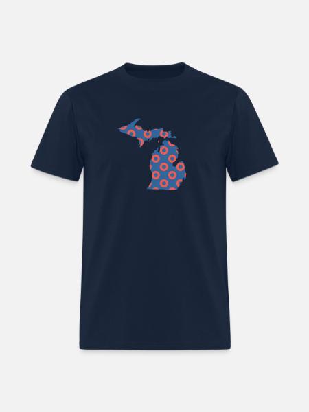 Phish Fishman Donut Michigan Phanart - Men's T-Shirt - navy