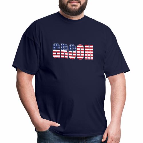 Groom US Flag - Men's T-Shirt