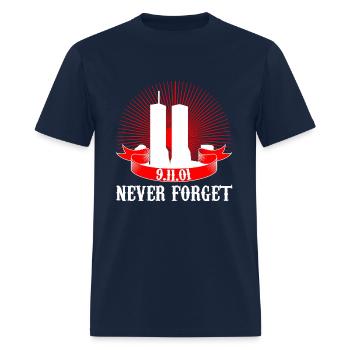 Never Forget - Men's T-Shirt - navy - Front - Jose (178cm)