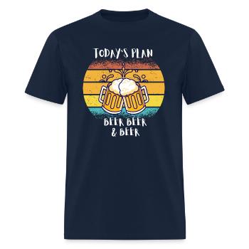 Today's plan beer beer beer - Men's T-Shirt - navy - Front - Jose (178cm)