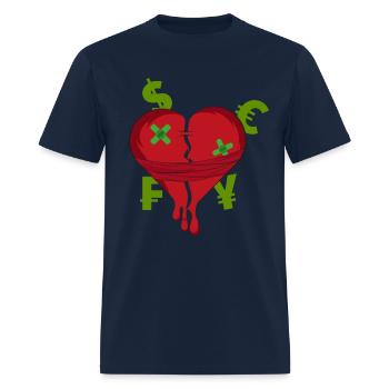 broken heart - Men's T-Shirt - navy - Front - Jose (178cm)