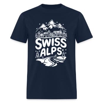 Swiss Alps. - Men's T-Shirt - navy - Front - Jose (178cm)