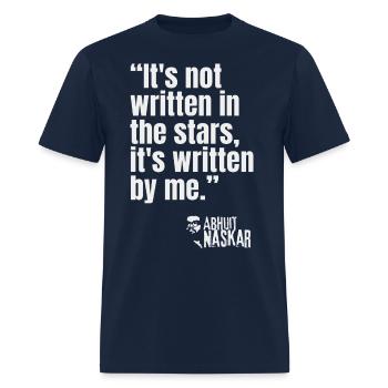It's not written in the stars, it's written by me. - Men's T-Shirt - navy - Front - Jose (178cm)