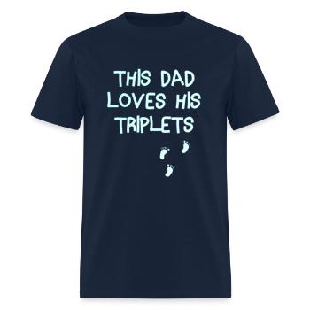 Ce père adore ses T-shirts triplés - T-shirt Homme - marine - Devant - Jose (178cm)