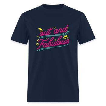 Out And Fabulous - Men's T-Shirt - navy - Front - Jose (178cm)