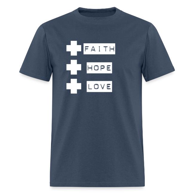 3 crosses , faith hope love