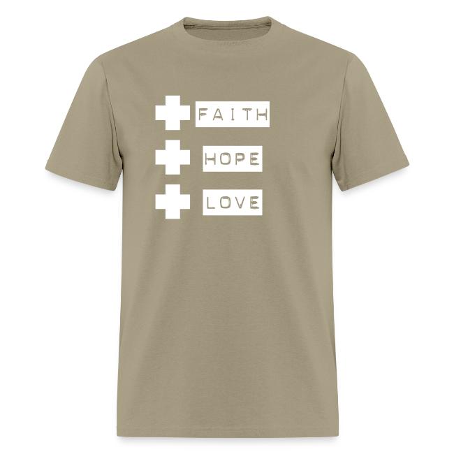 3 crosses , faith hope love