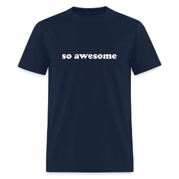 So Awesome - Men's T-Shirt - navy - Front - Jose (178cm)