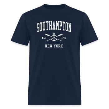 Southampton Ny Crossed Oars Boat Anchor Sports - Men's T-Shirt - navy - Front - Jose (178cm)