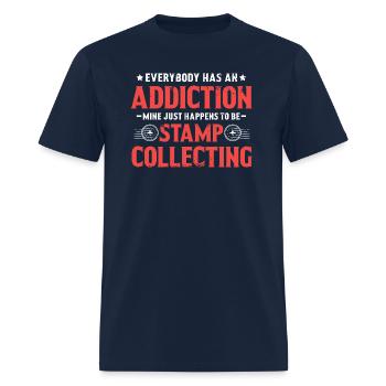 Stamp Collection Philatelist Stamp Collecting - Men's T-Shirt - navy - Front - Jose (178cm)