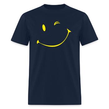 winking smile, smiles - Men's T-Shirt - navy - Front - Jose (178cm)