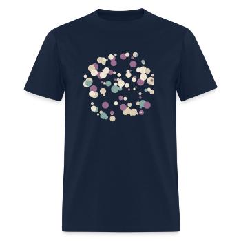 abstract circles pattern - Men's T-Shirt - navy - Front - Jose (178cm)