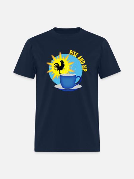 Rise and Sip - Men's T-Shirt - navy